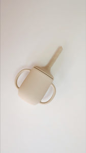 Tan | Training Cup with Straw