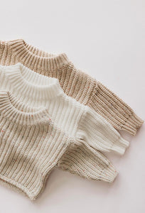 Knit Sweater - Wheat Confetti