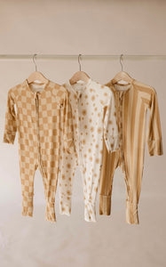 Boho Checker | Bamboo Zip Pajamas