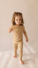 Load image into Gallery viewer, Boho Checker | Bamboo Two Piece Pajamas