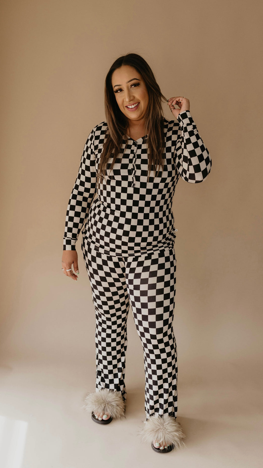 Black Checkered | Women's Bamboo Pajamas – forever french baby