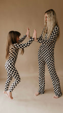 Load image into Gallery viewer, Black Checkered | Bamboo Two Piece Pajamas