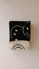 Load image into Gallery viewer, Just Smile Black &amp; Ivory | Plush Blanket