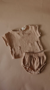 Tan | Muslin Bloomer Set