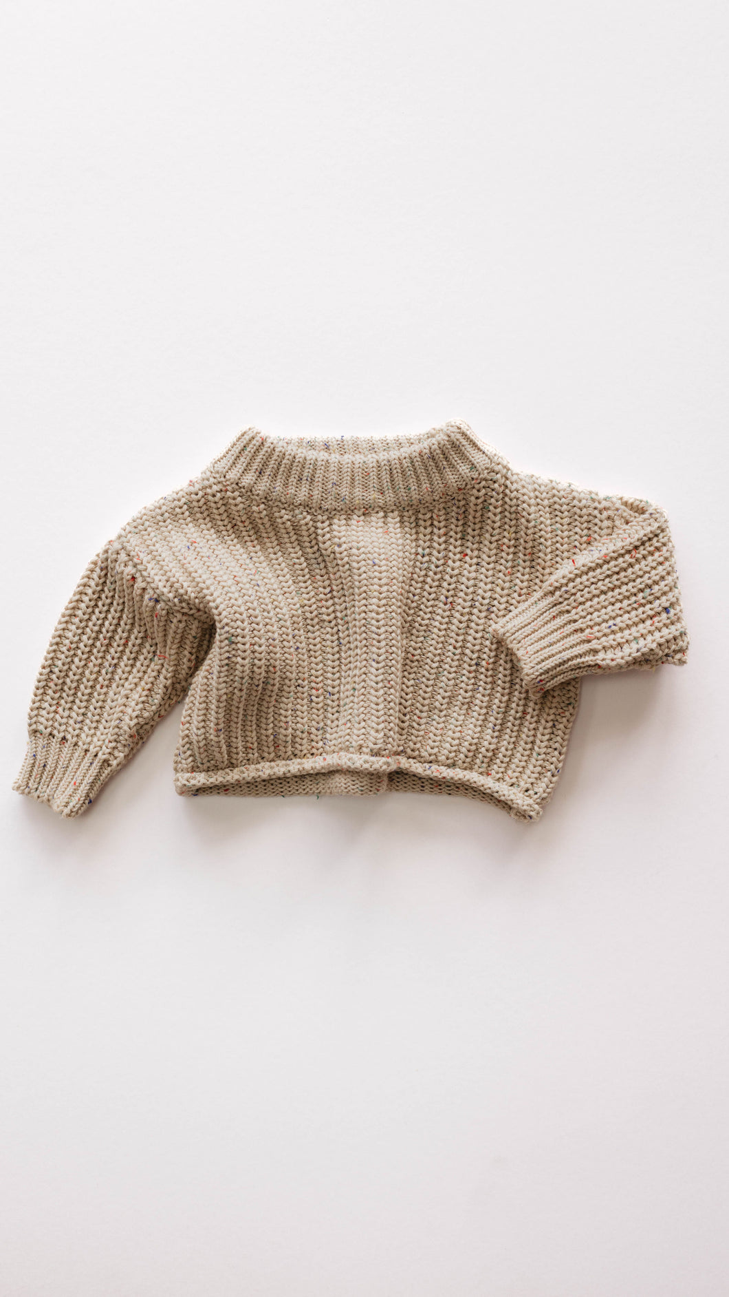 Knit Sweater - Wheat Confetti