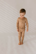 Load image into Gallery viewer, Just Smile Tan | Bamboo Two Piece Pajamas