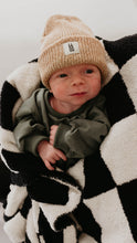 Load image into Gallery viewer, Black &amp; Ivory Checkerboard | Plush Blanket